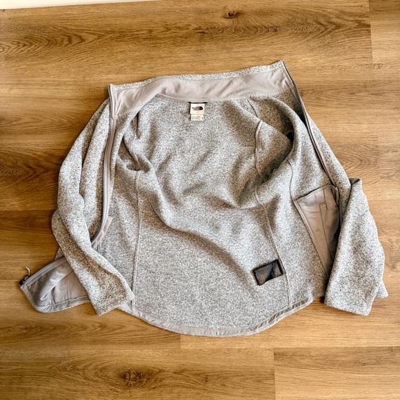 The North Face Crescent Fleece Jacket Womens Medium Gray Full Zip - Picture 3 of 8